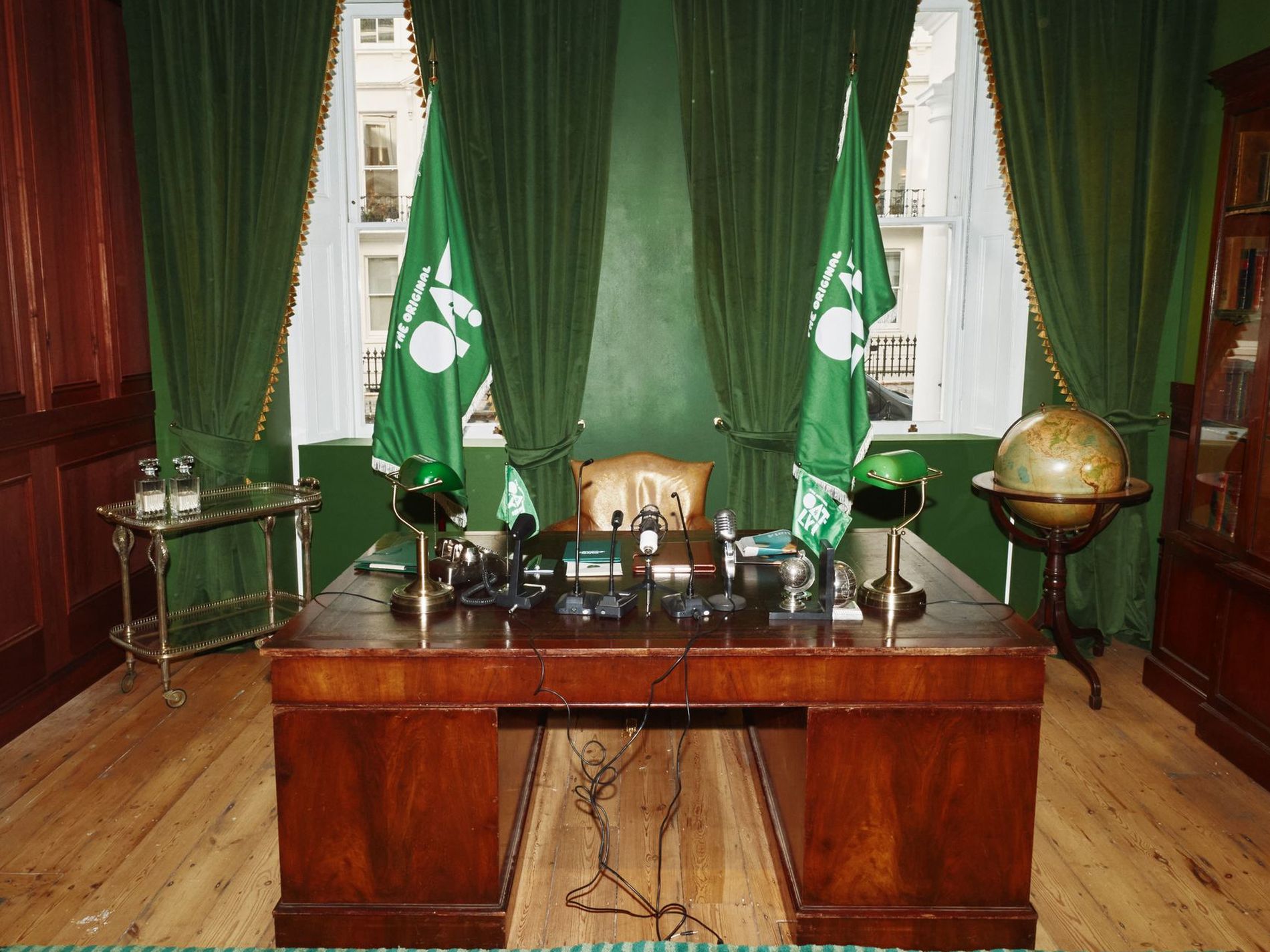 A room from the Oatly Embassy activation in London