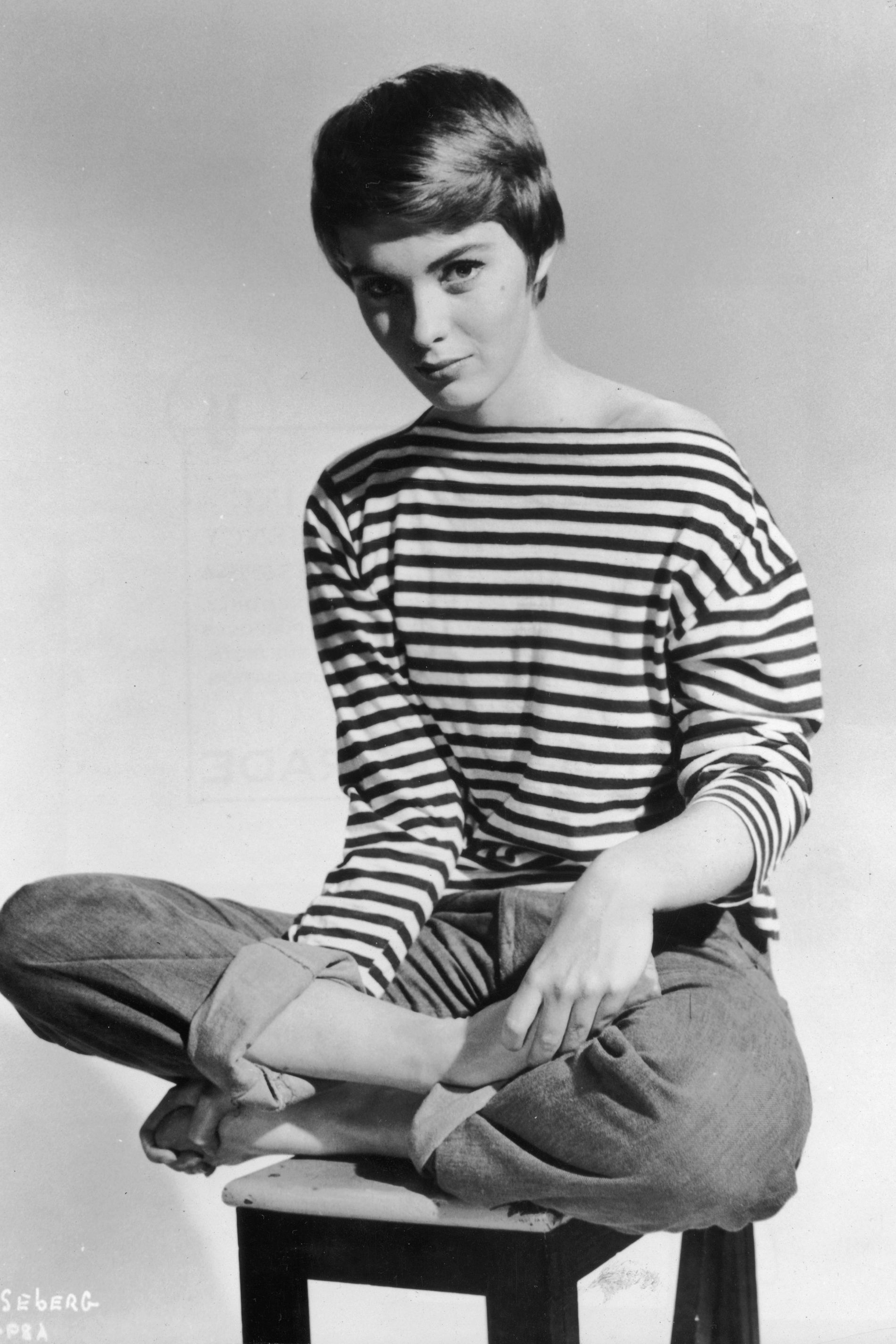 striped jumper vintage jean seberg