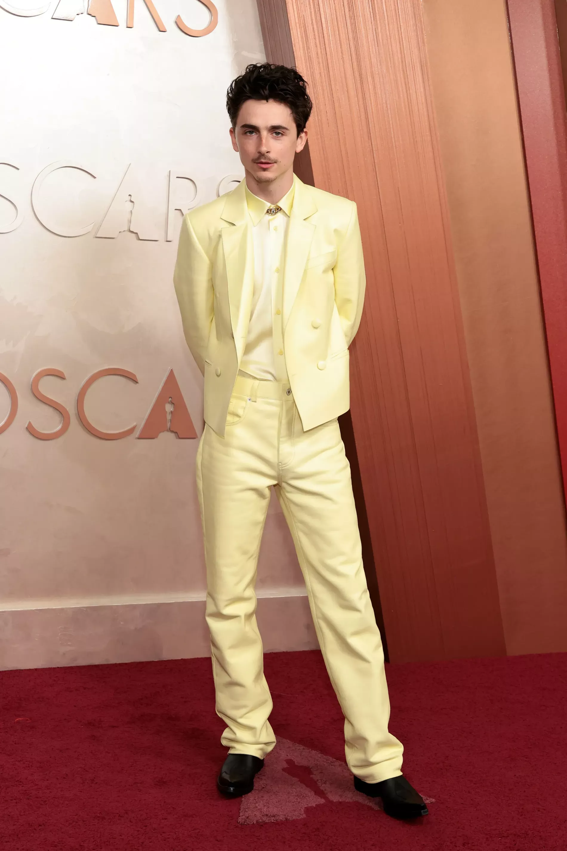 Timothée Chalamet at the 2025 Oscars