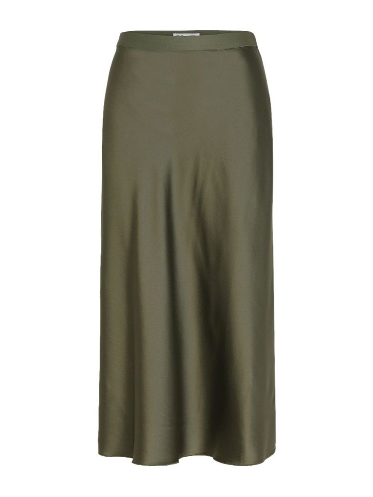 Ahlvar Gallery dark green silk skirt