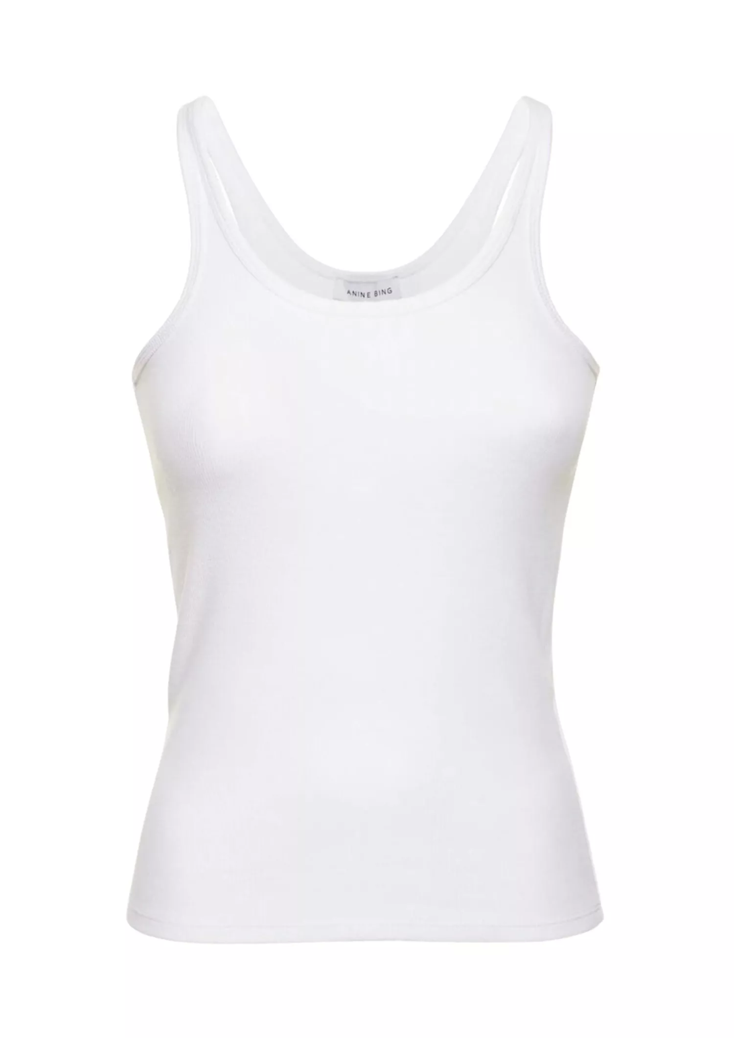 white sleeveless jersey
