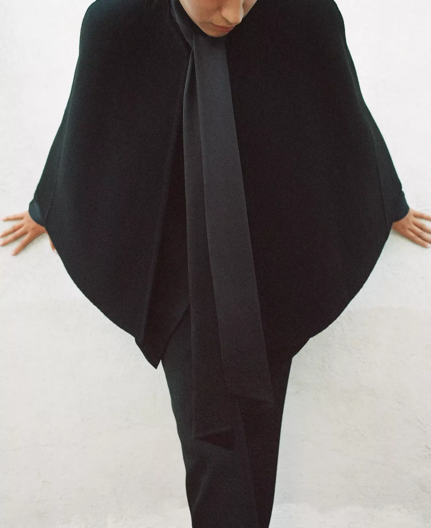 Angelina Jolie collaborated with Gabriela Hearst on this cape design, based on a similar piece from her own closet.