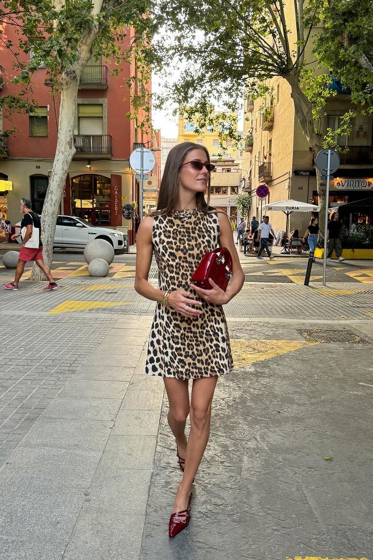 Leopard skin print dress shop