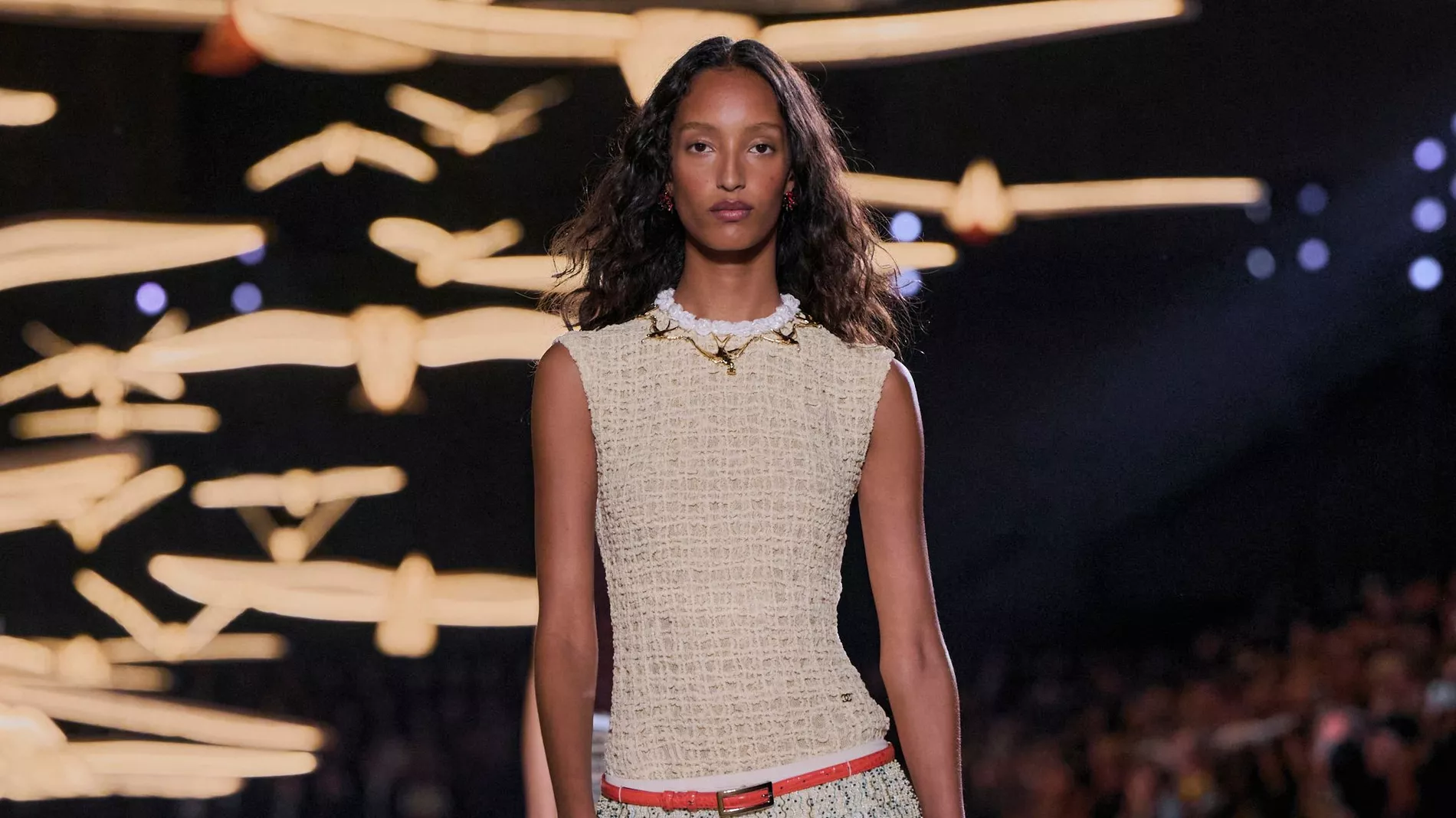 Model walking the Chanel Spring/Summer 2027 runway show