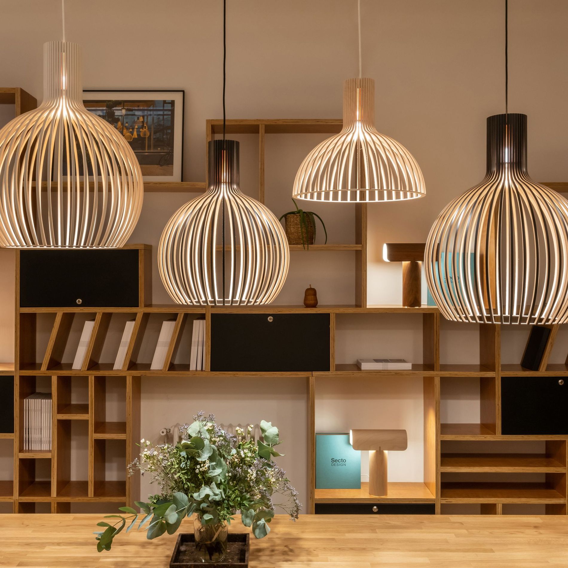 Secto Design wooden lamps