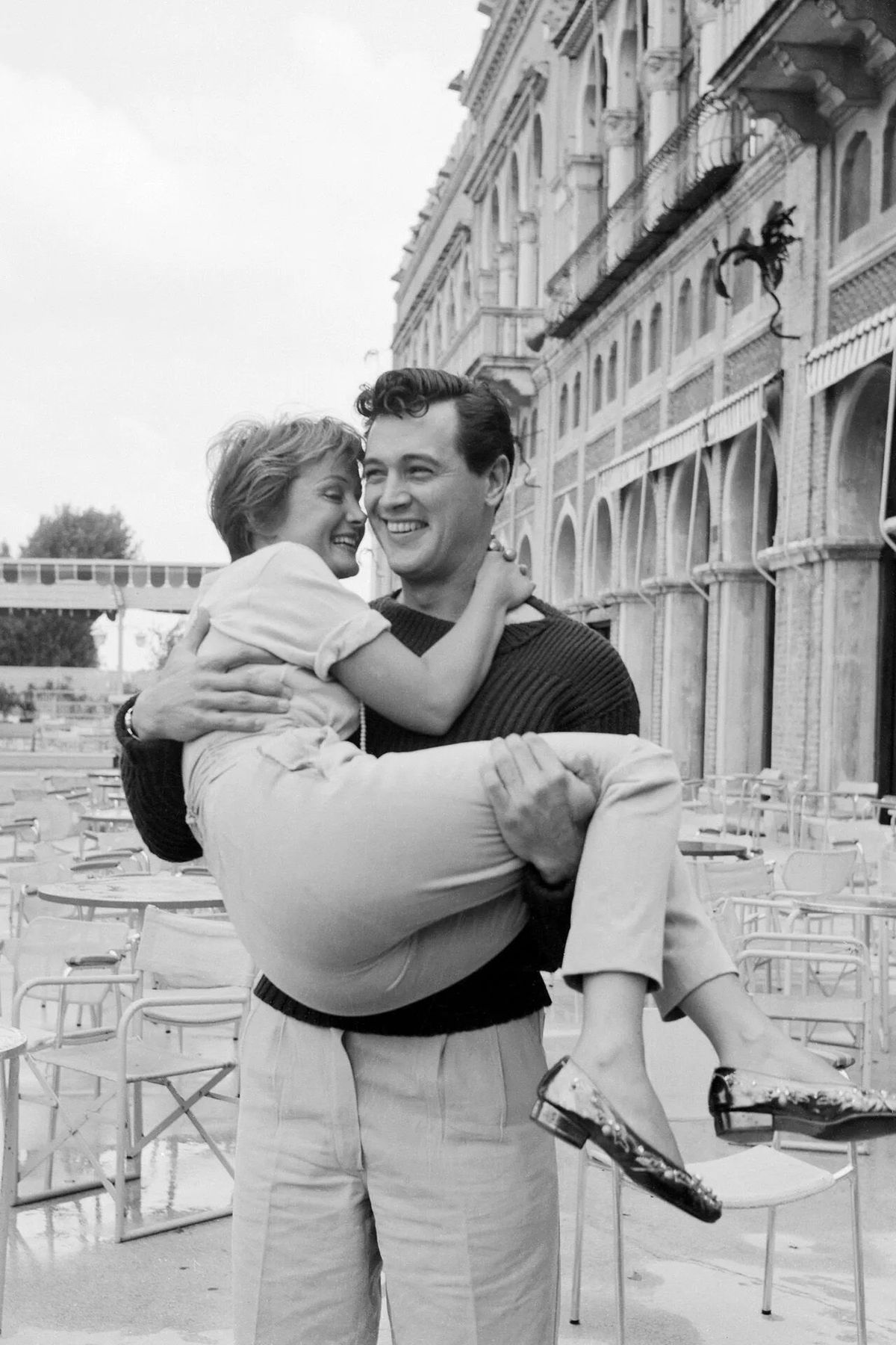 Novella Parigini and Rock Hudson, 1954 Venice Film Festival