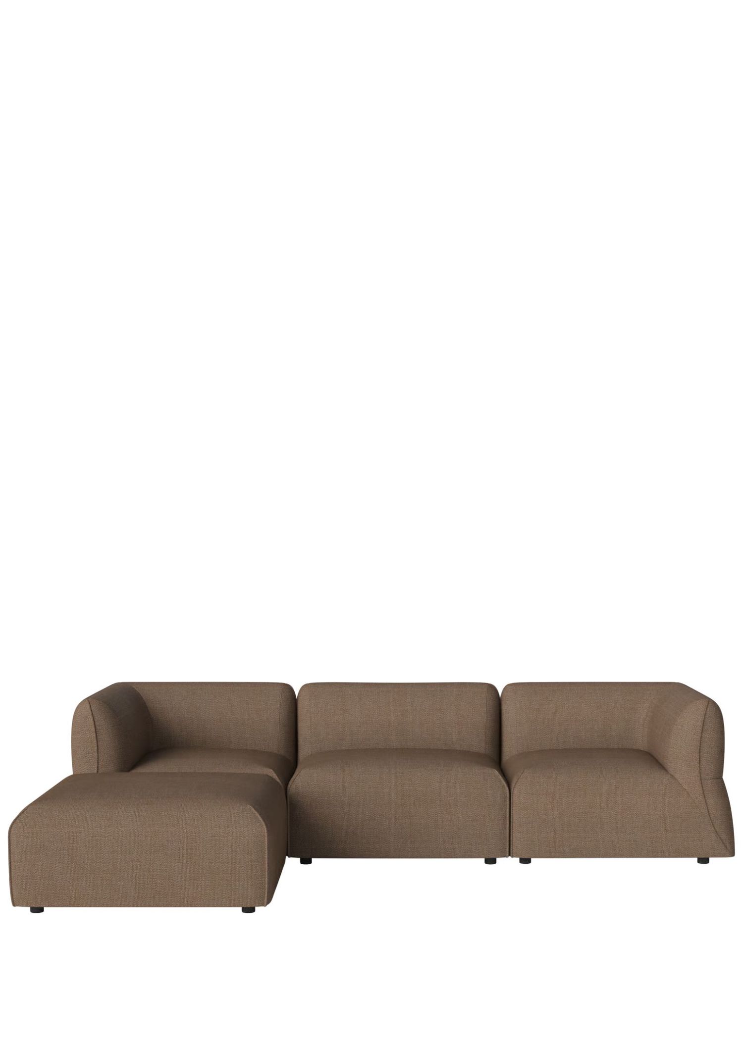 Brown three-seater garden sofa
