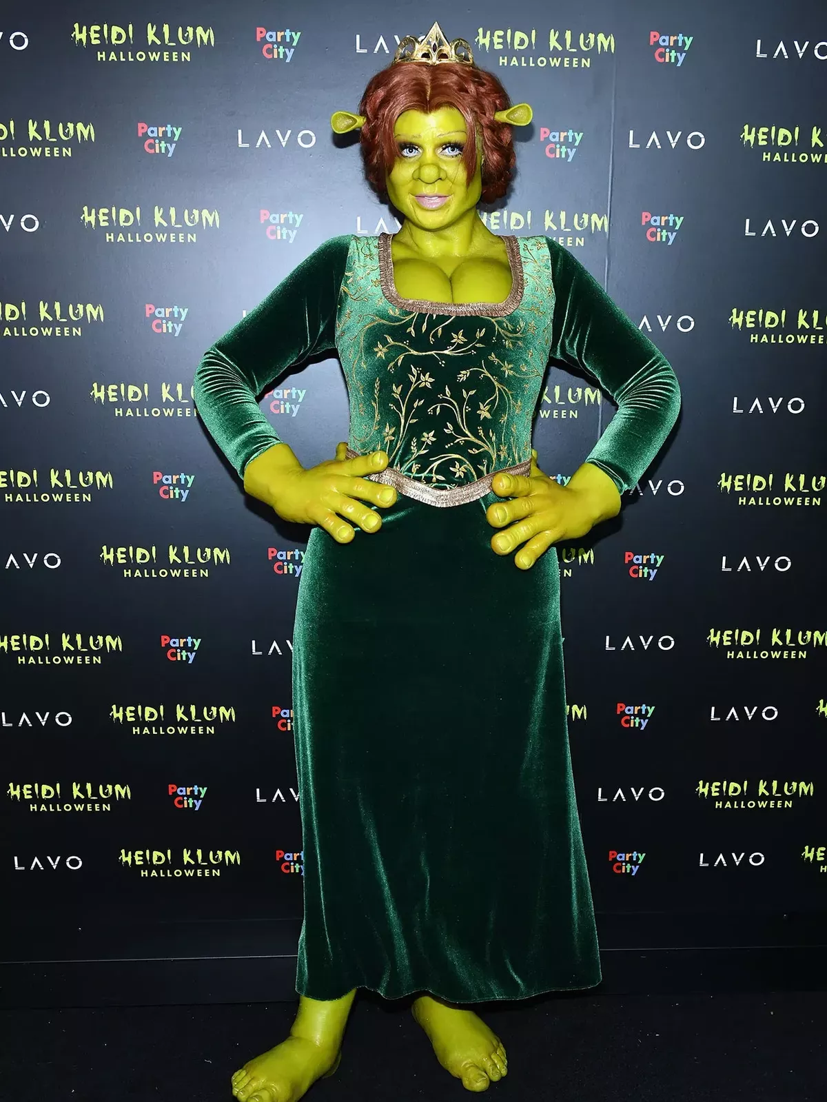 Heidi Klum dressed as Fiona from Shrek