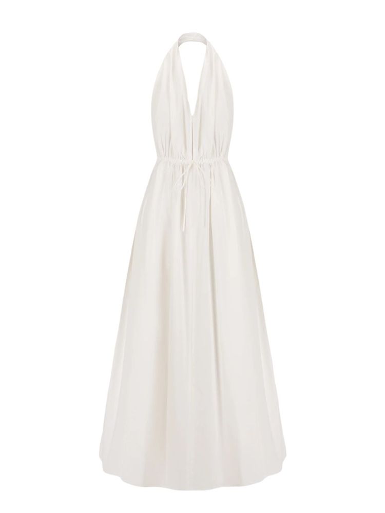 The best white halterneck midi dress - Dissh - Ona white background