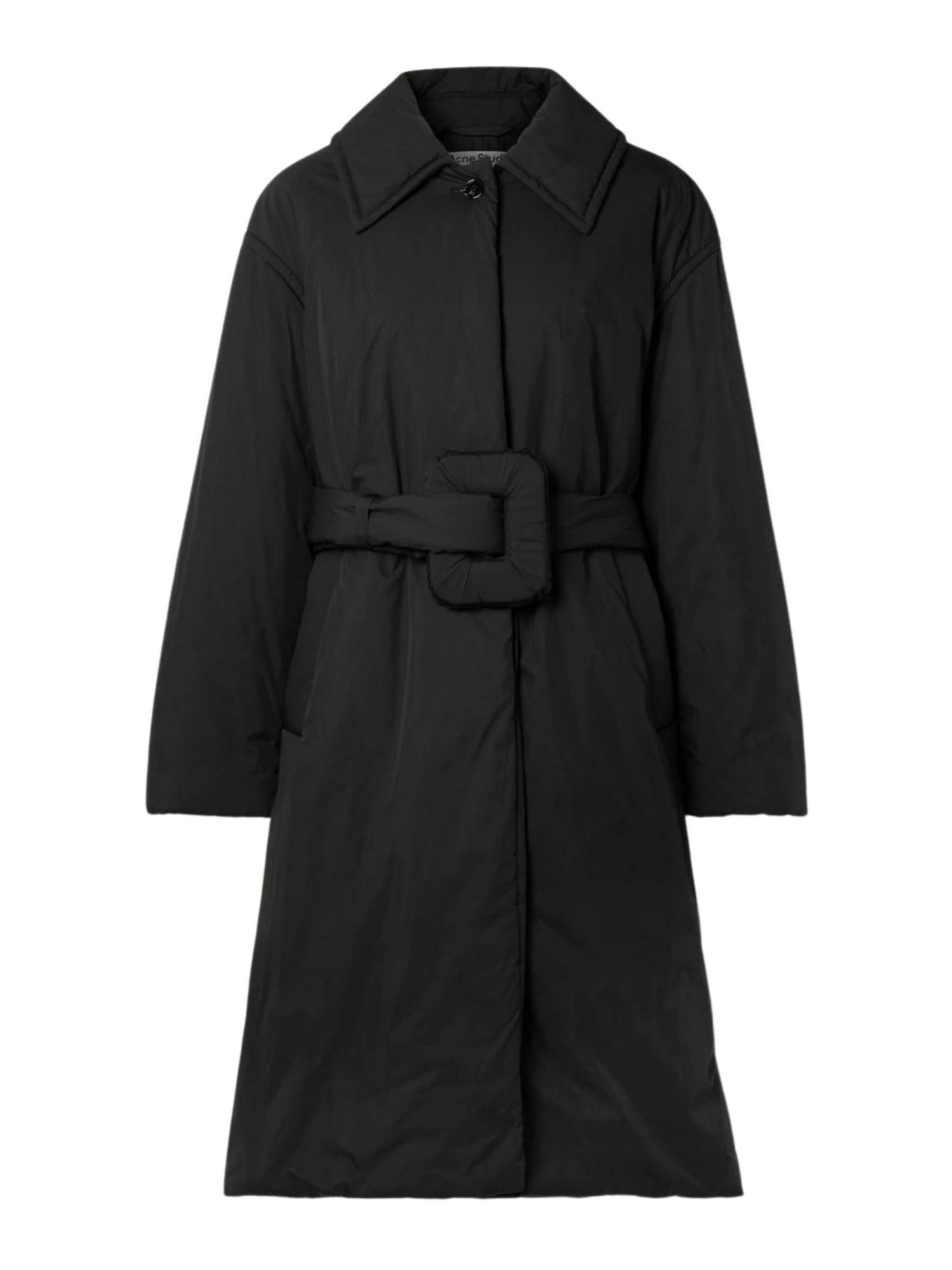 Acne Studios Belted padded cotton-blend shell coat