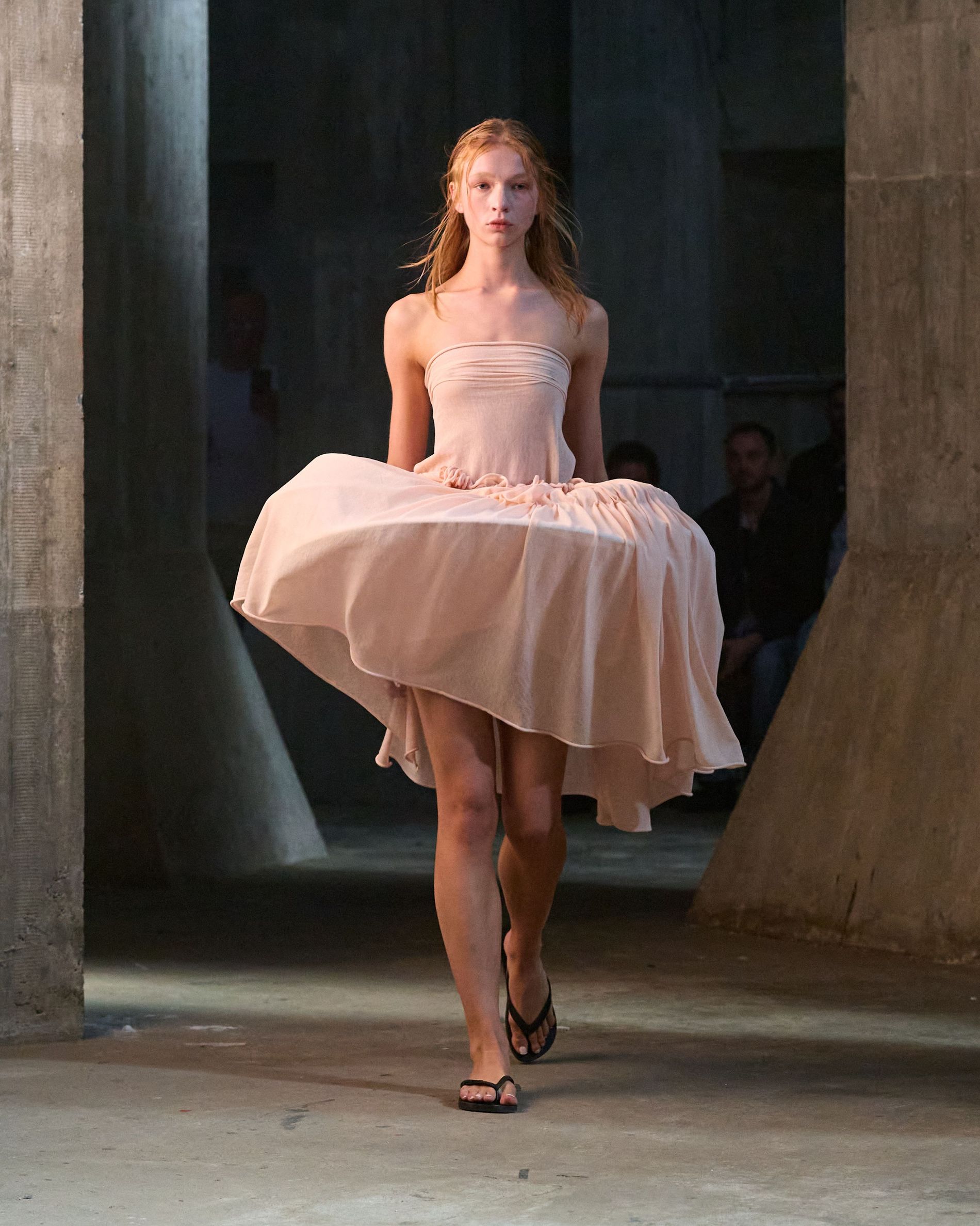 Pink  bloomer bandeau dress