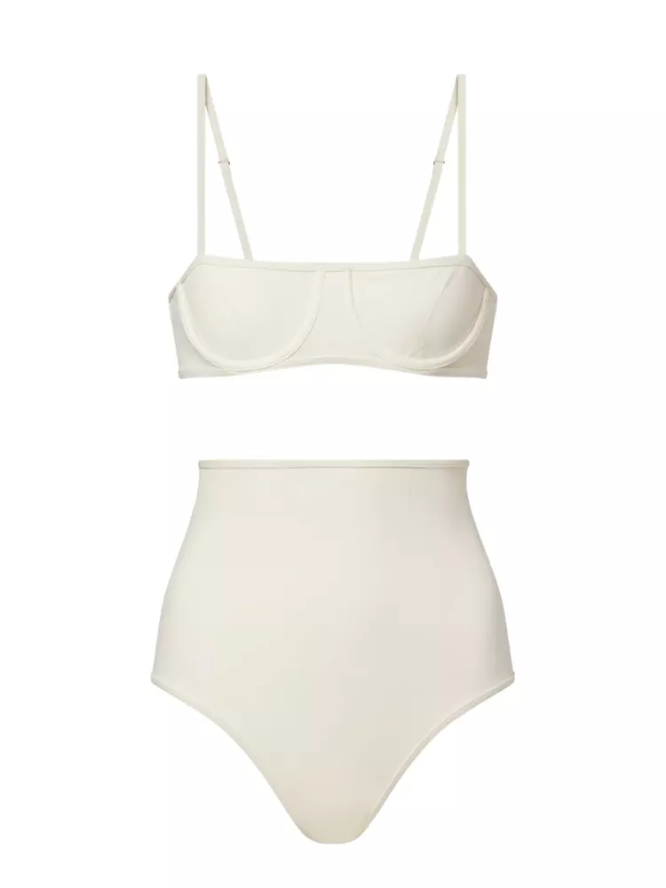 The best white high waisted bikini - Toteme - On a white background