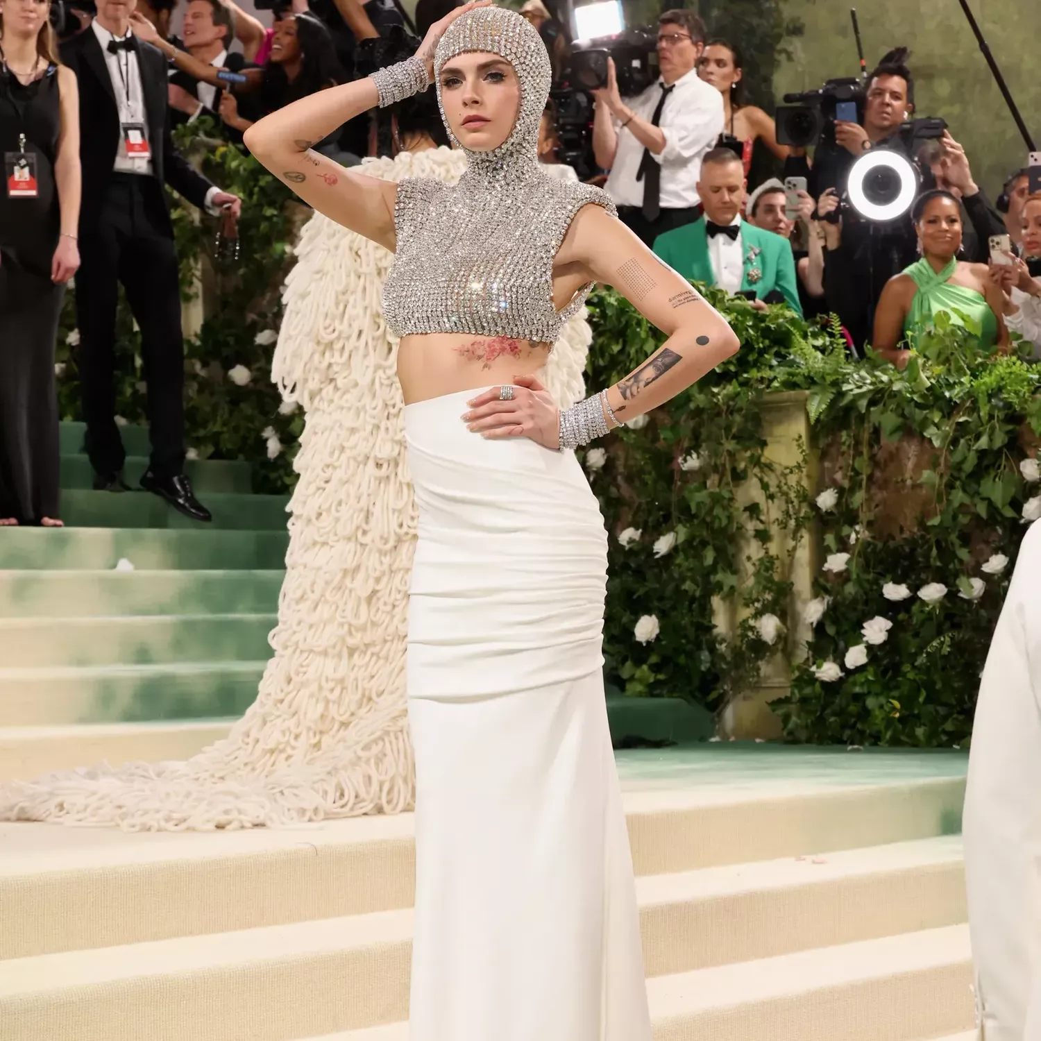 Cara Delevingne in Stella McCartney and Vrai