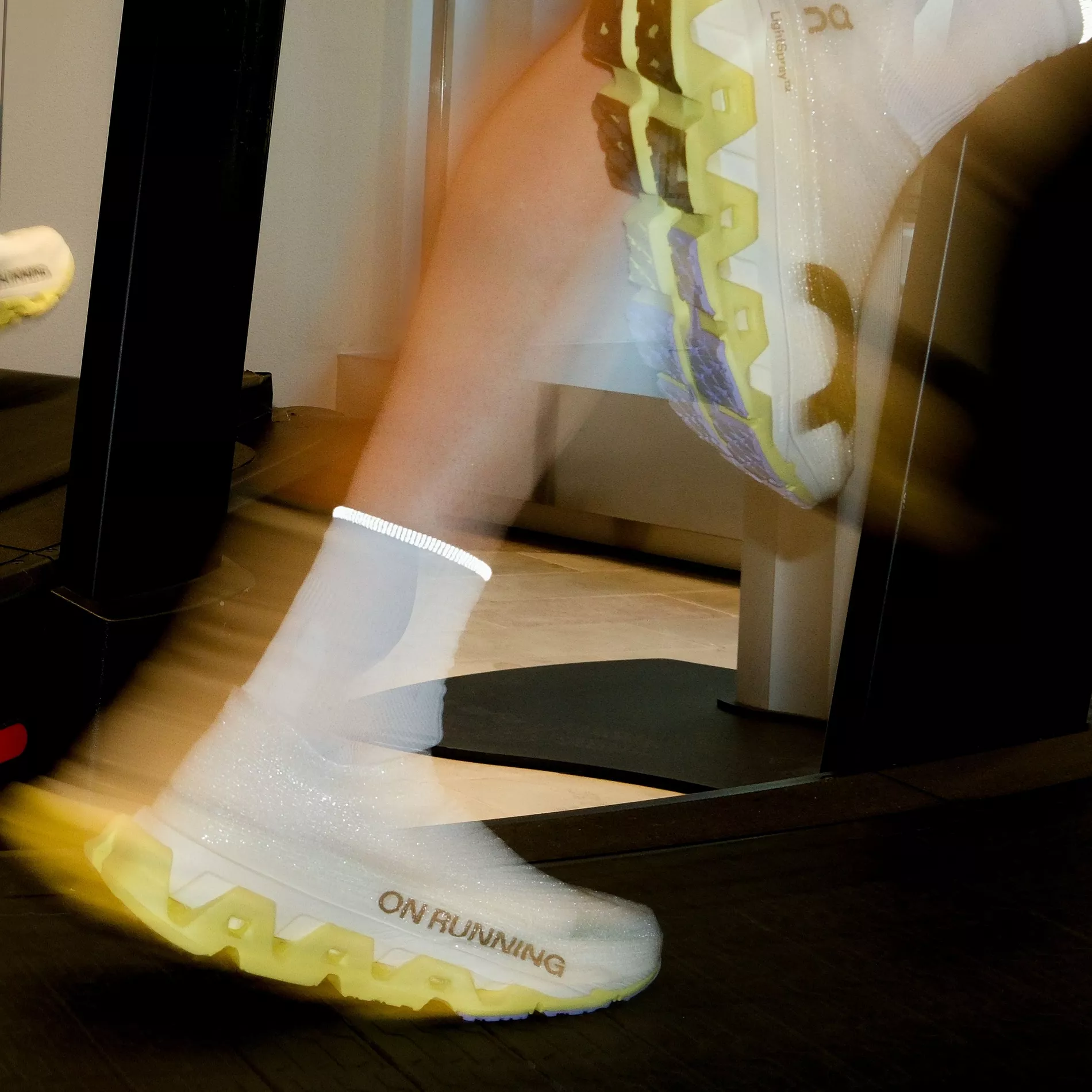 On's new LightSpray trainers in action