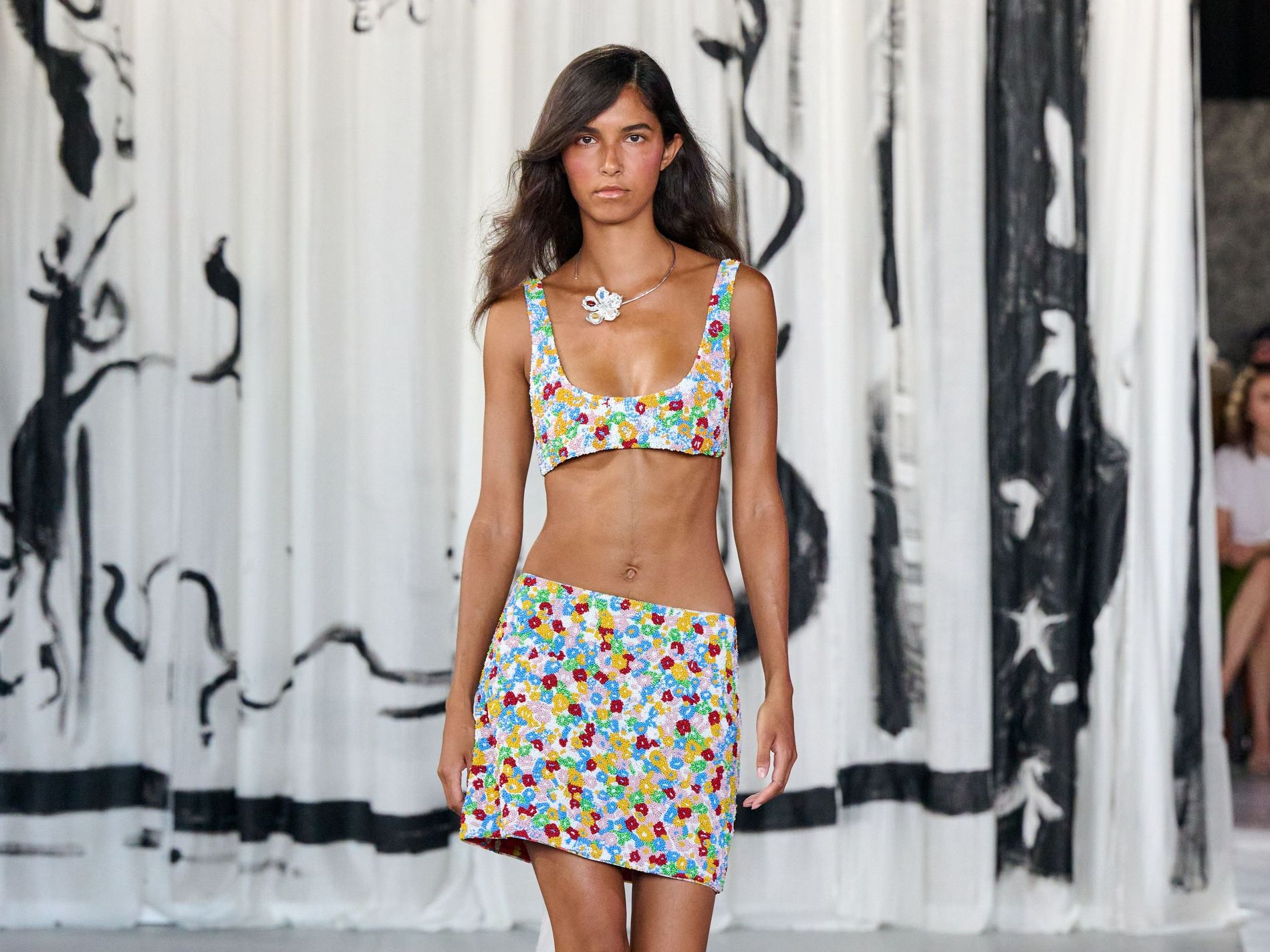 Model walks Stine Goya runway show at CPHFW SS27