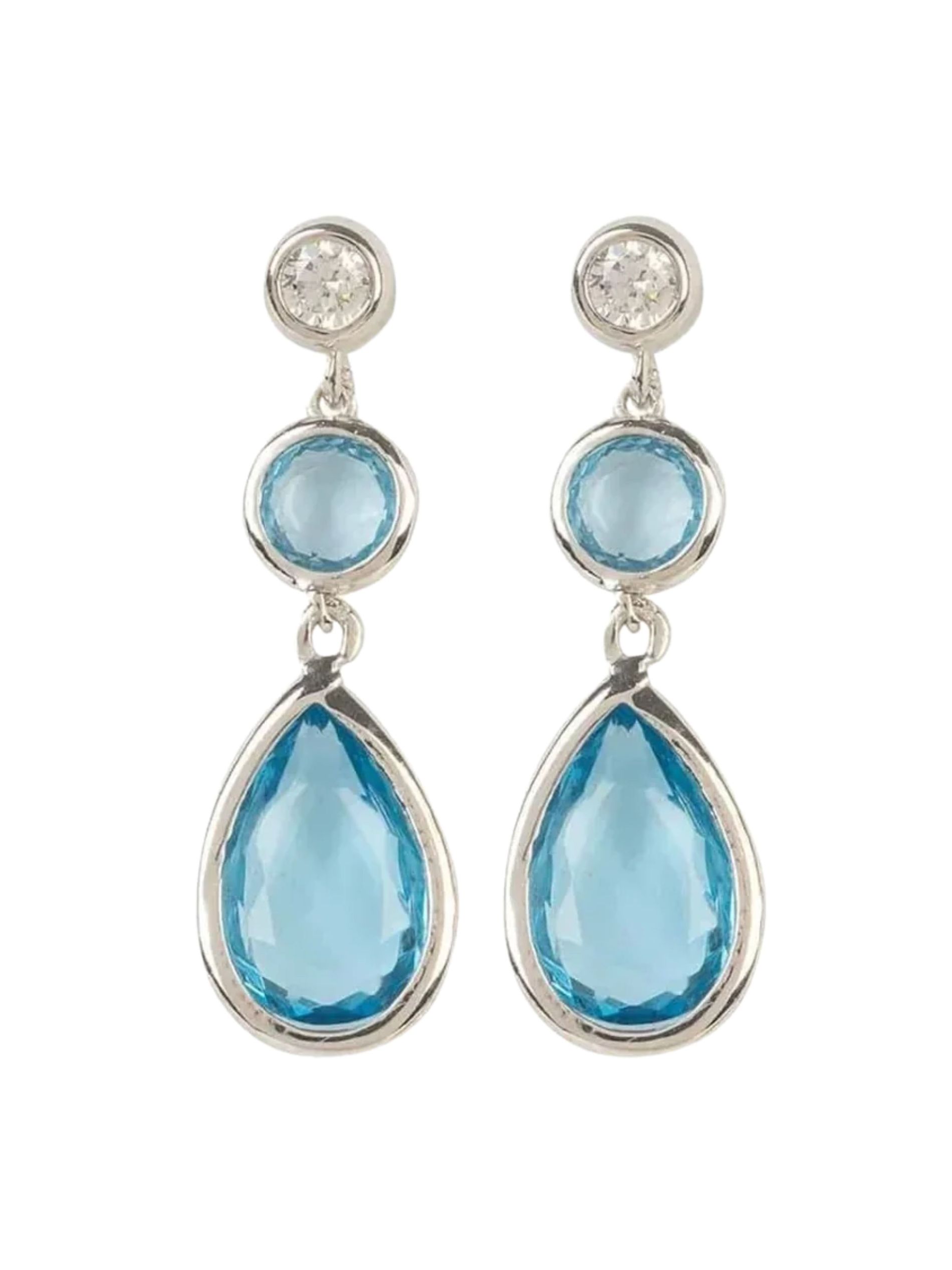 Topaz drop earrings from Latelita against a white background