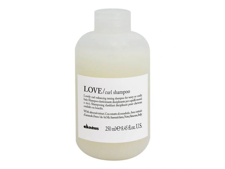 The best shampoo for curly hair by Davines on white background