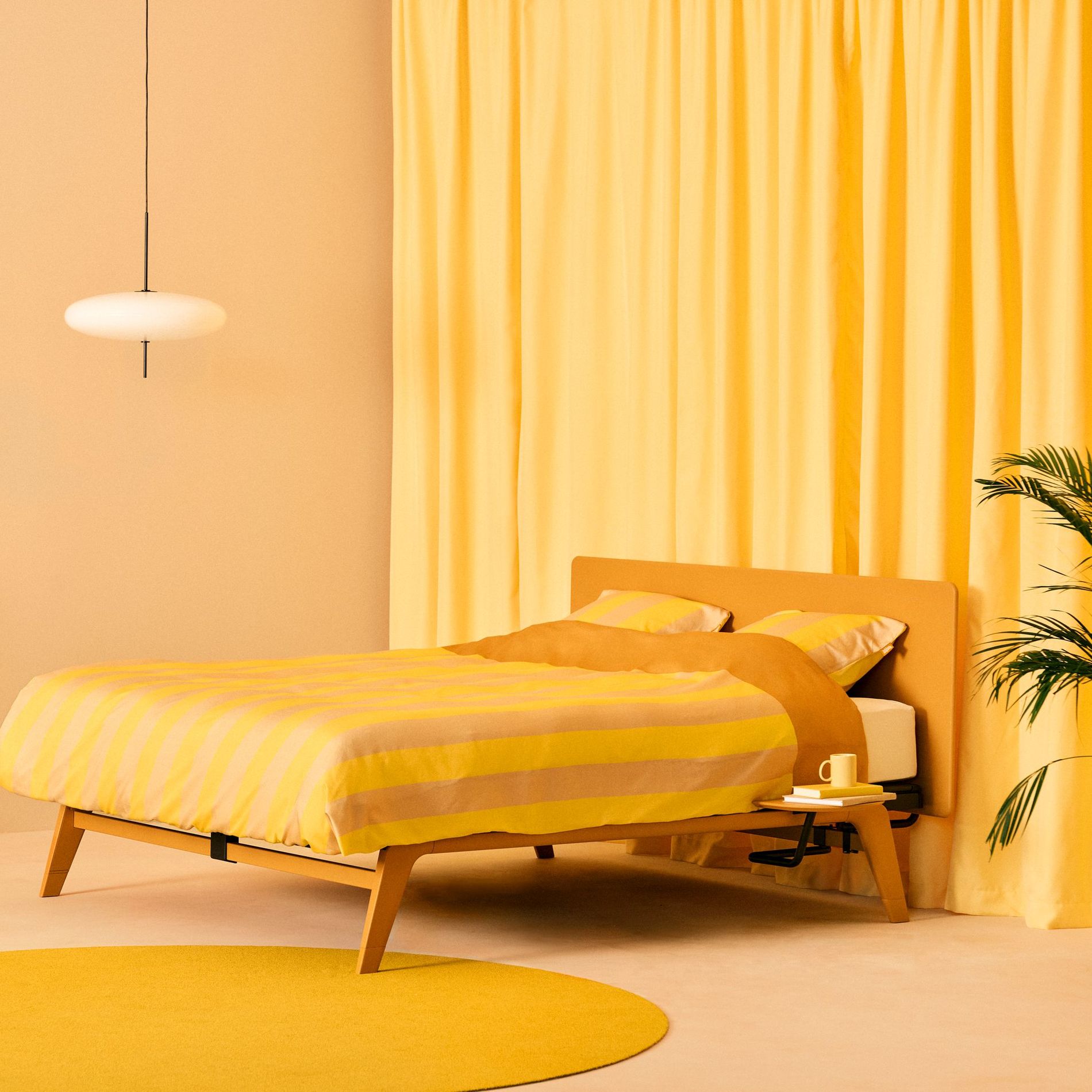 This is a cozy, whimsical bedroom packed with bold colors, vintage textures, and a playful, artistic personality. The overall atmosphere feels warm, creative, and deeply personal—like a room belonging to an artist or performer