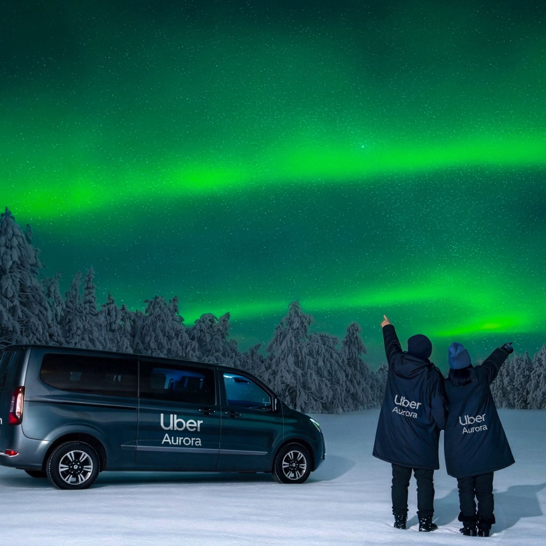 Uber Aurora Northern Lights viewing ride
