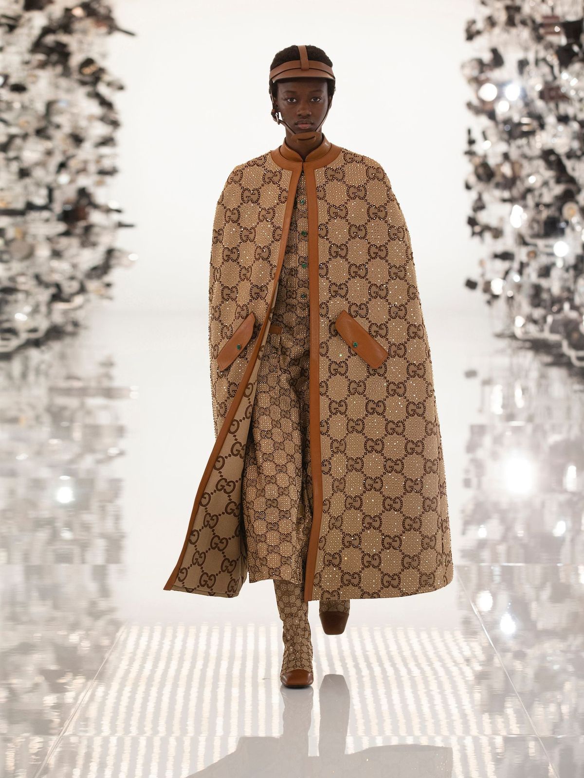 Fully monogrammed look at Gucci autumn/winter 2021