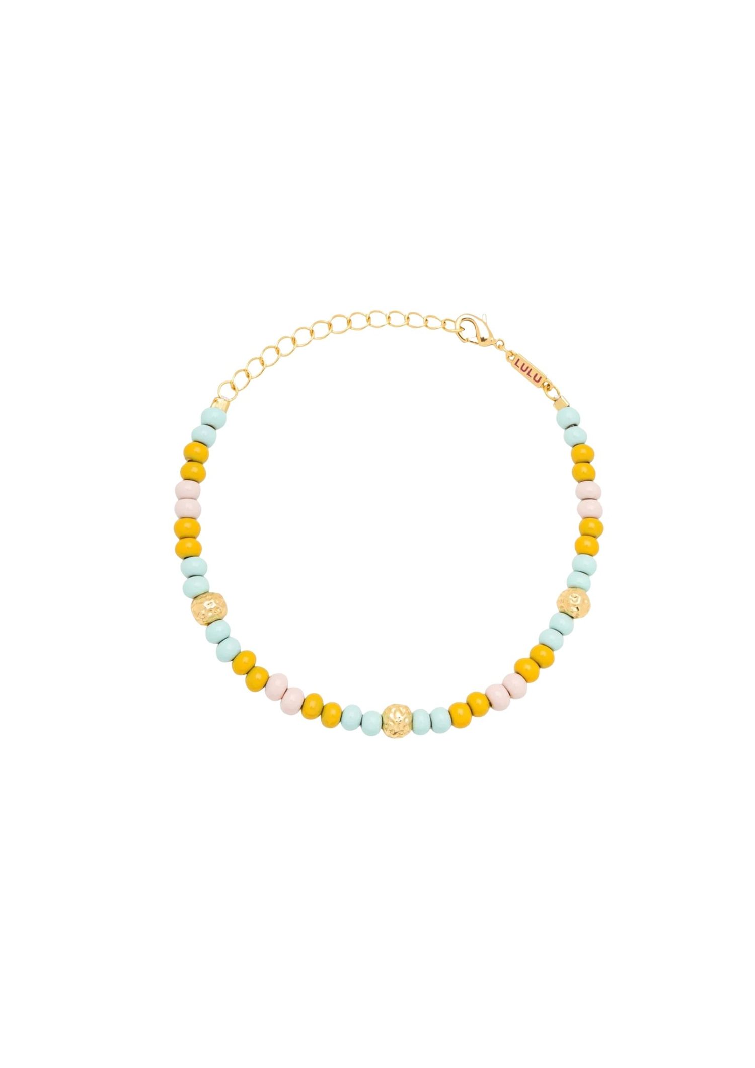 Bracelet with small organic gold-plated pendants