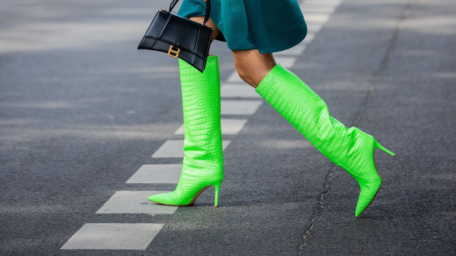 Neon green boots shop