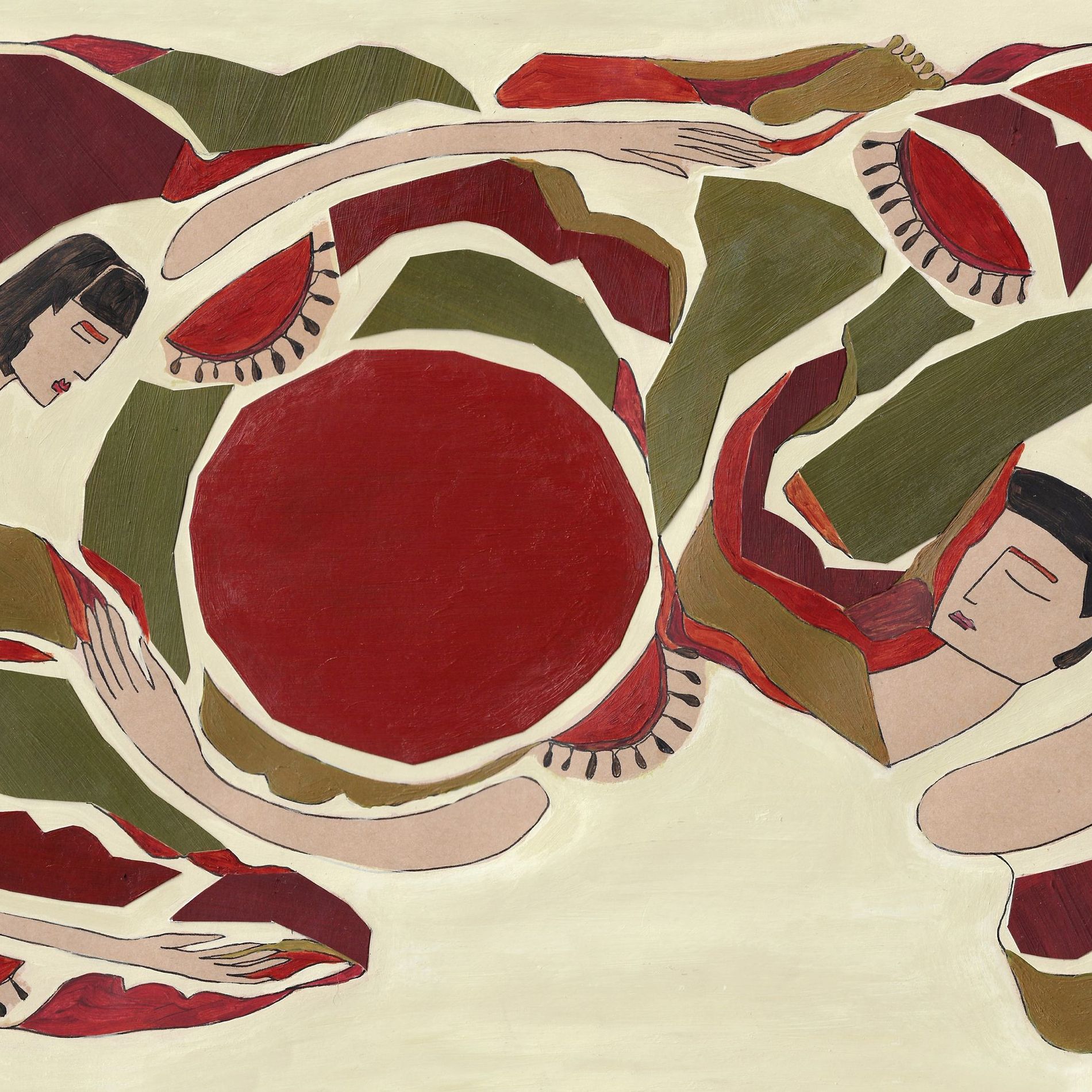 An illustration depicting a sleeping couple