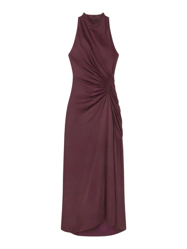 The best burgundy satin gown - ALC - On a white background