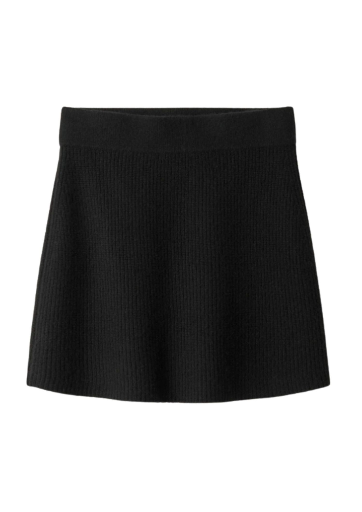 Soft Goat cashmere mini skirt black