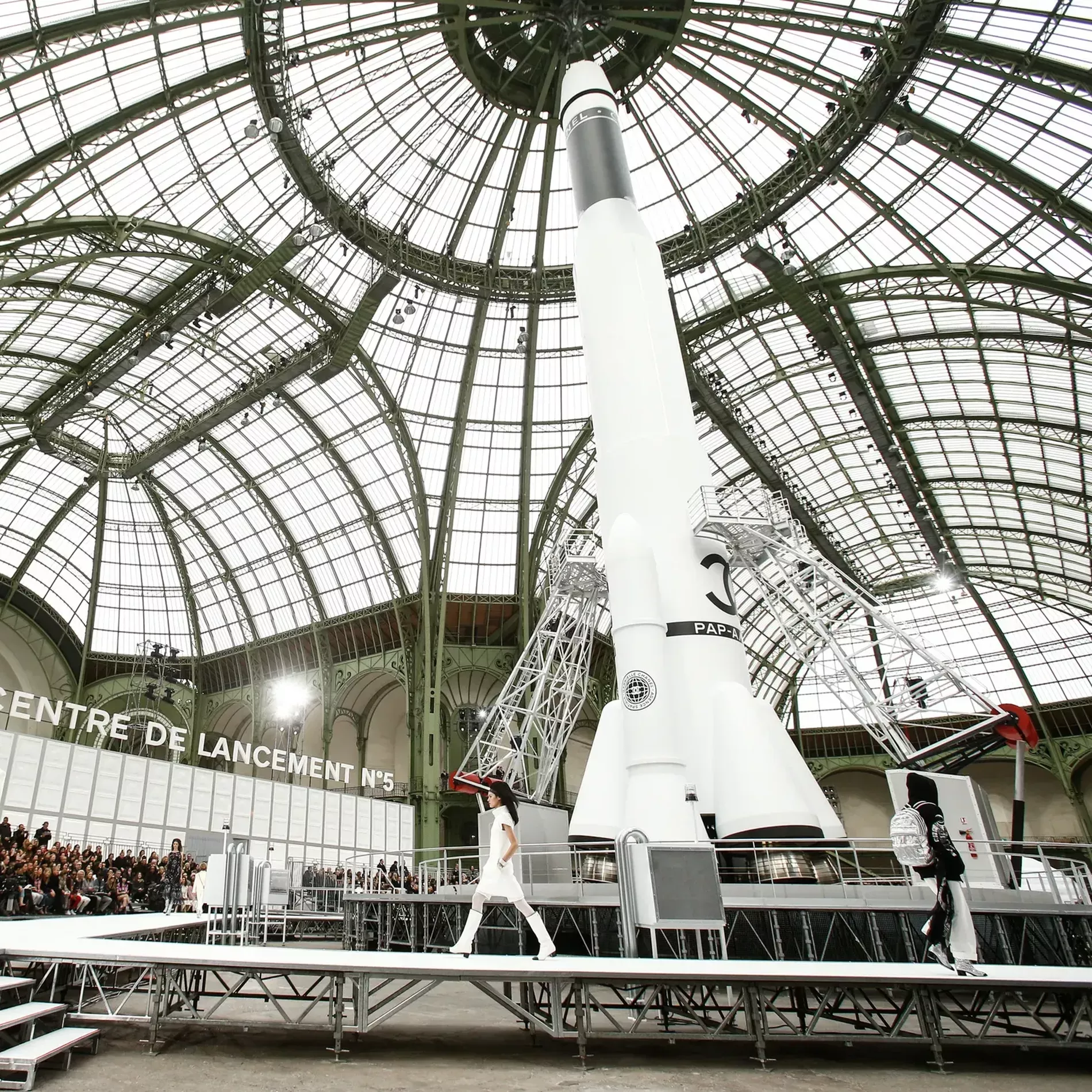 The rocket Karl Lagerfeld launched during Chanel's 2017 runway show