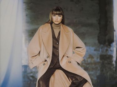 Model Bridget Hall shot by Max Vadukul for Max Mara's autumn/winter 1994 campaign