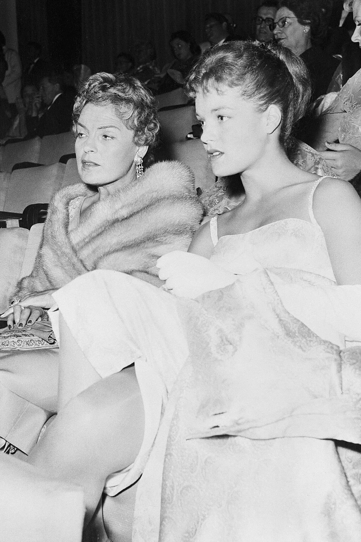 Romy and Magda Schneider, 1957 Venice Film Festival