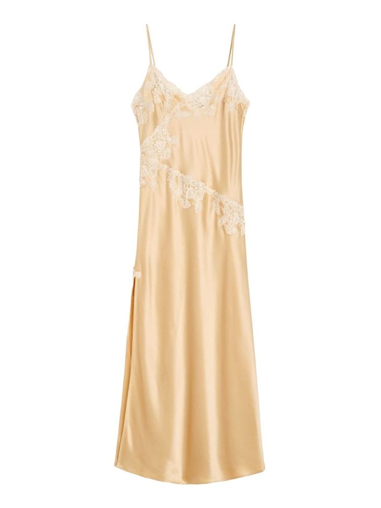 The best yellow lace trim dress - Malene Birger - On a white background