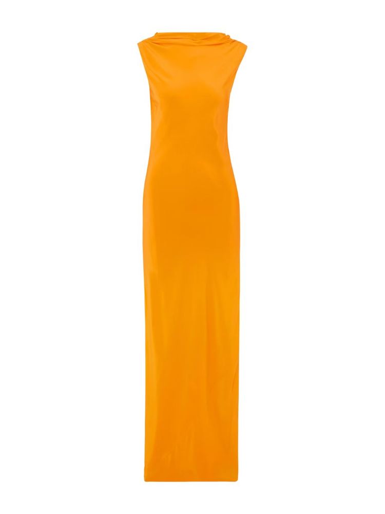 The best orange silk dress - Sir - On a white background