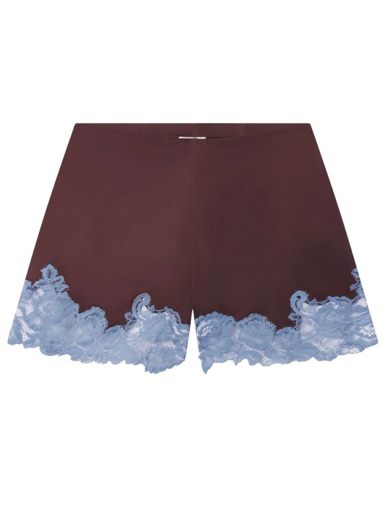 The best burgundy lace-trimmed shorts - ALC - On a white background