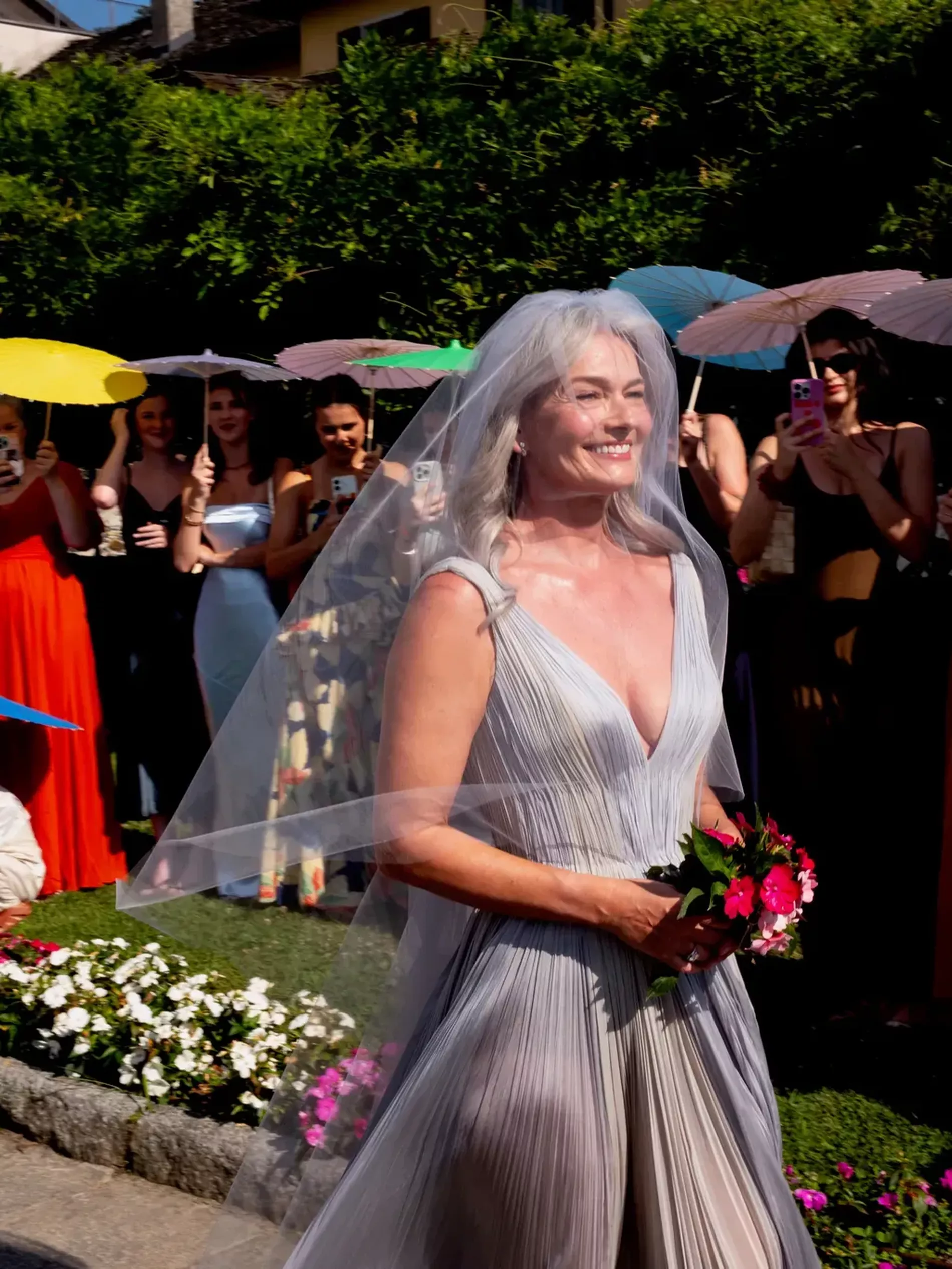 Paulina Porizkova Lakeside Italian Wedding to Jeff Greenstein