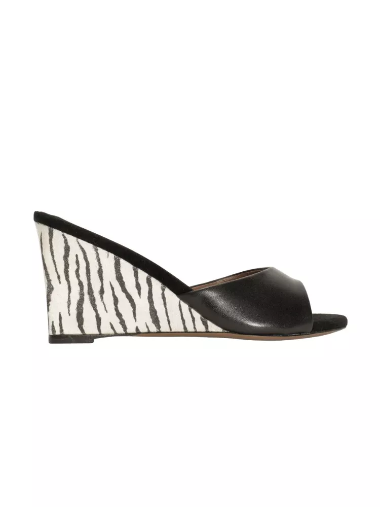 The best animal printed wedge sandals - Anonymous Copenhagen - On a white background