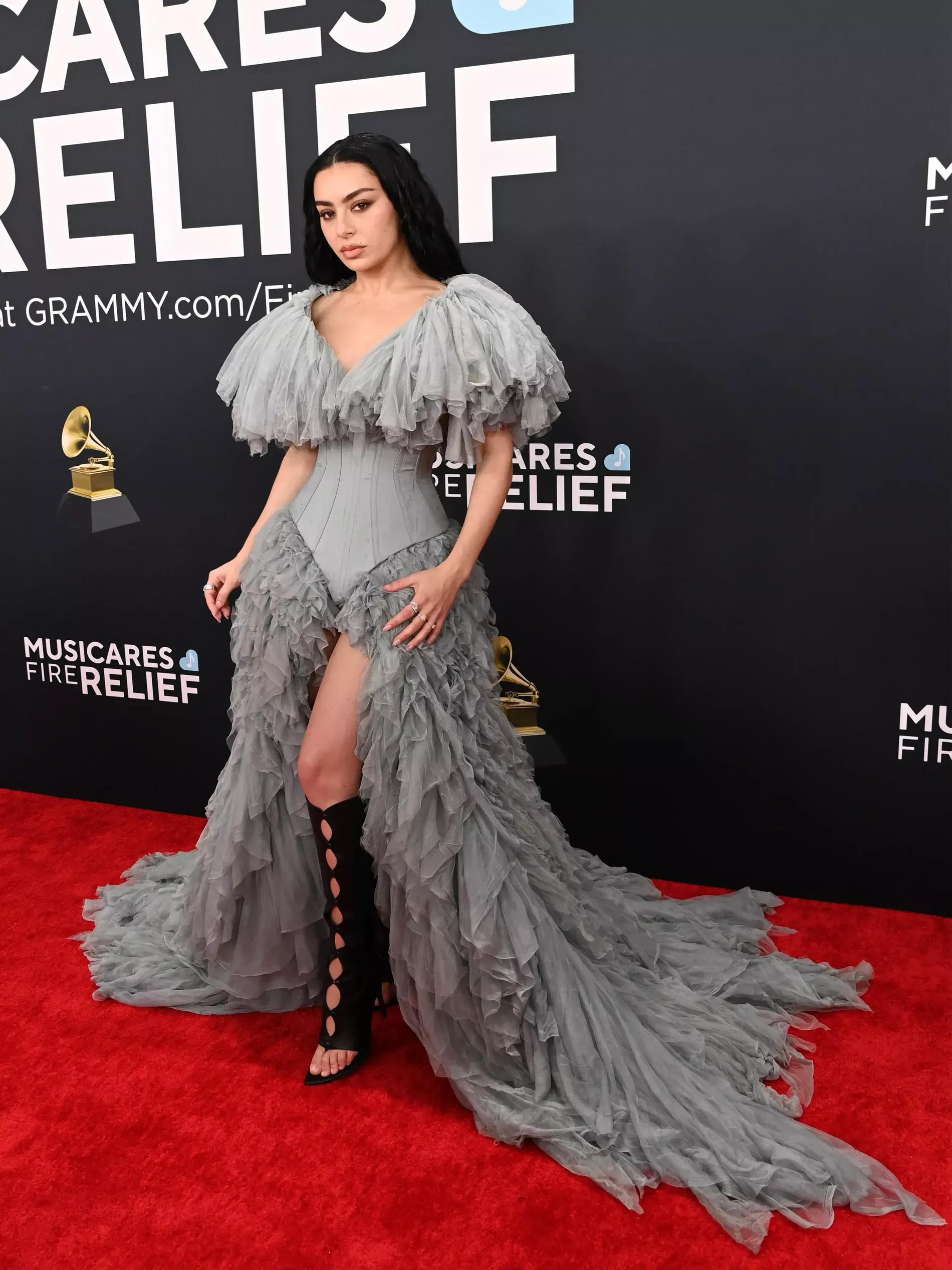 Charli XCX at the Grammys 2025