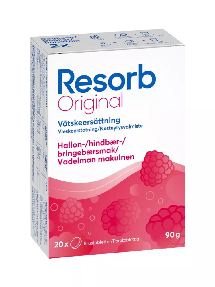 The best effervescent tablets - Resorb on a white background