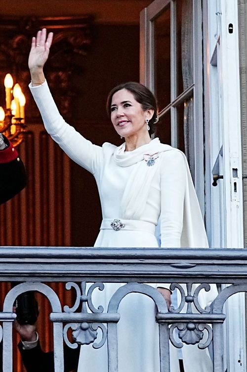 Queen Mary of Denmark Chose a Snow White Dress by Soeren Le