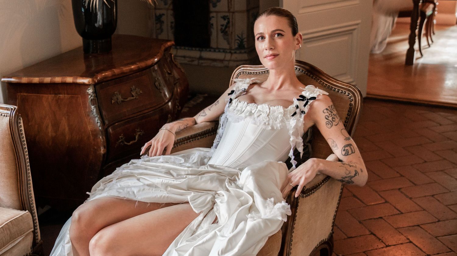 This Vogue Scandinavia editor wore a custom corset gown and Miu