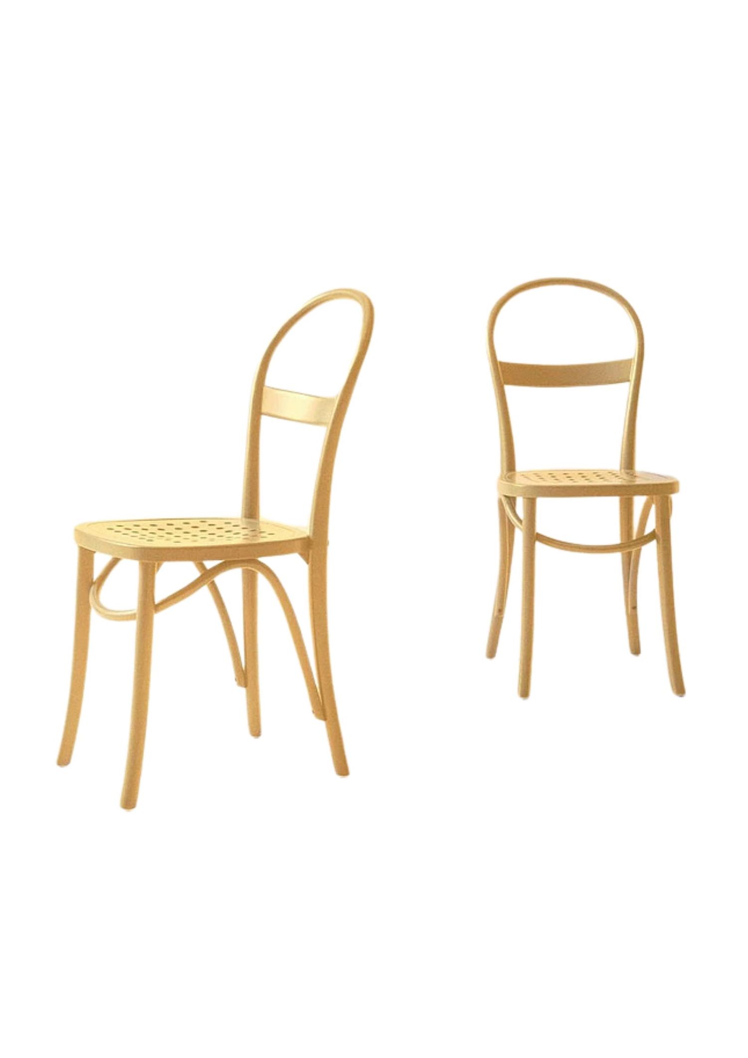 Butter yellow outdoor chairs