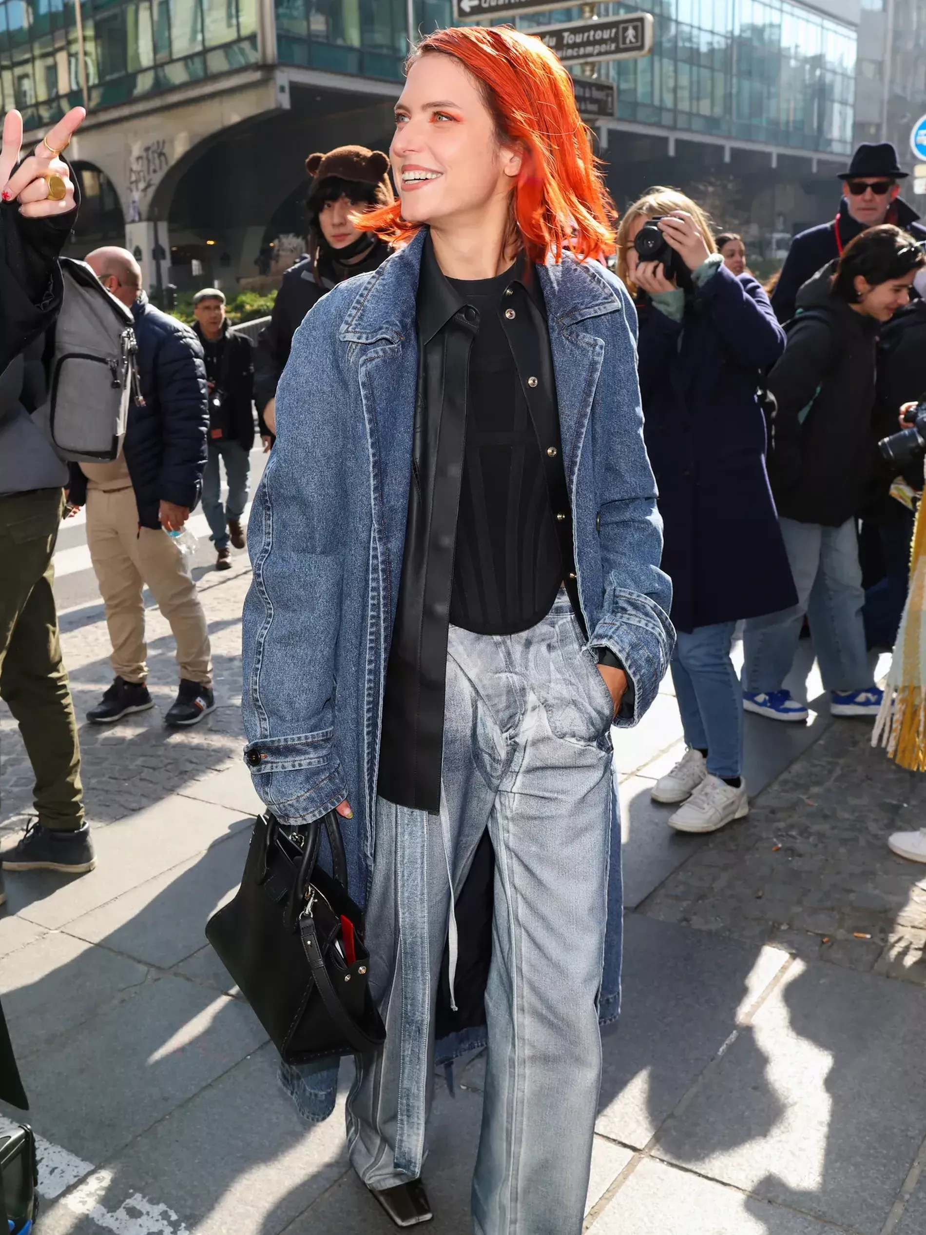 On the Last Day of Paris Fashion Week, Denim Ruled the Streets