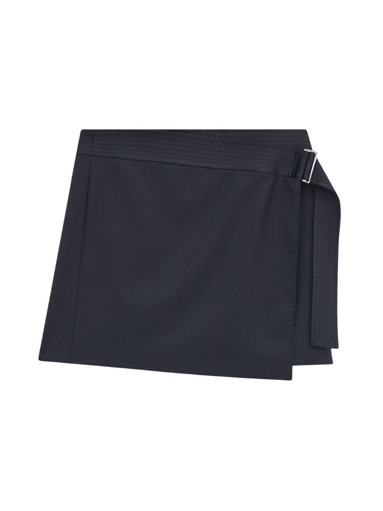 The best black belted mini wrap skirt  - Filippa K - On a white background