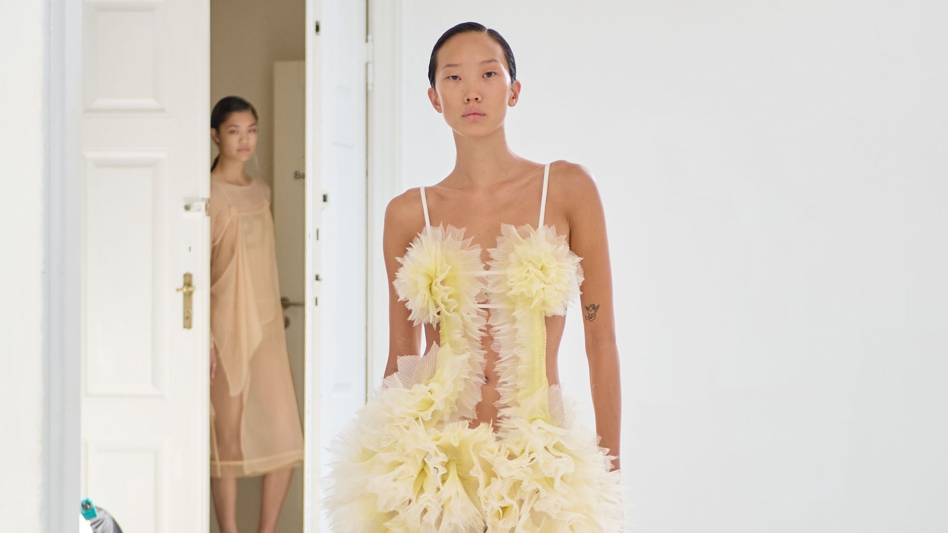 Model walks Anne Sofie Madsen runway show at CPHFW SS27