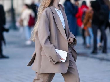Beige suit perfect for work