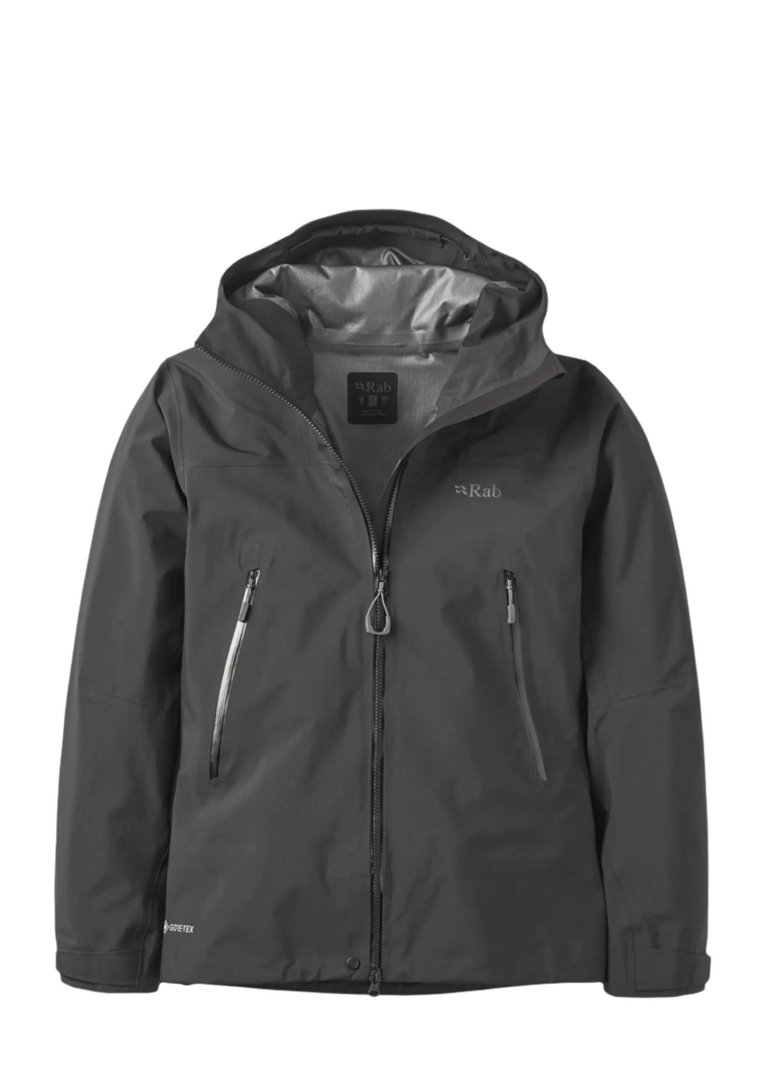 Dark grey gore-tex rain jacket