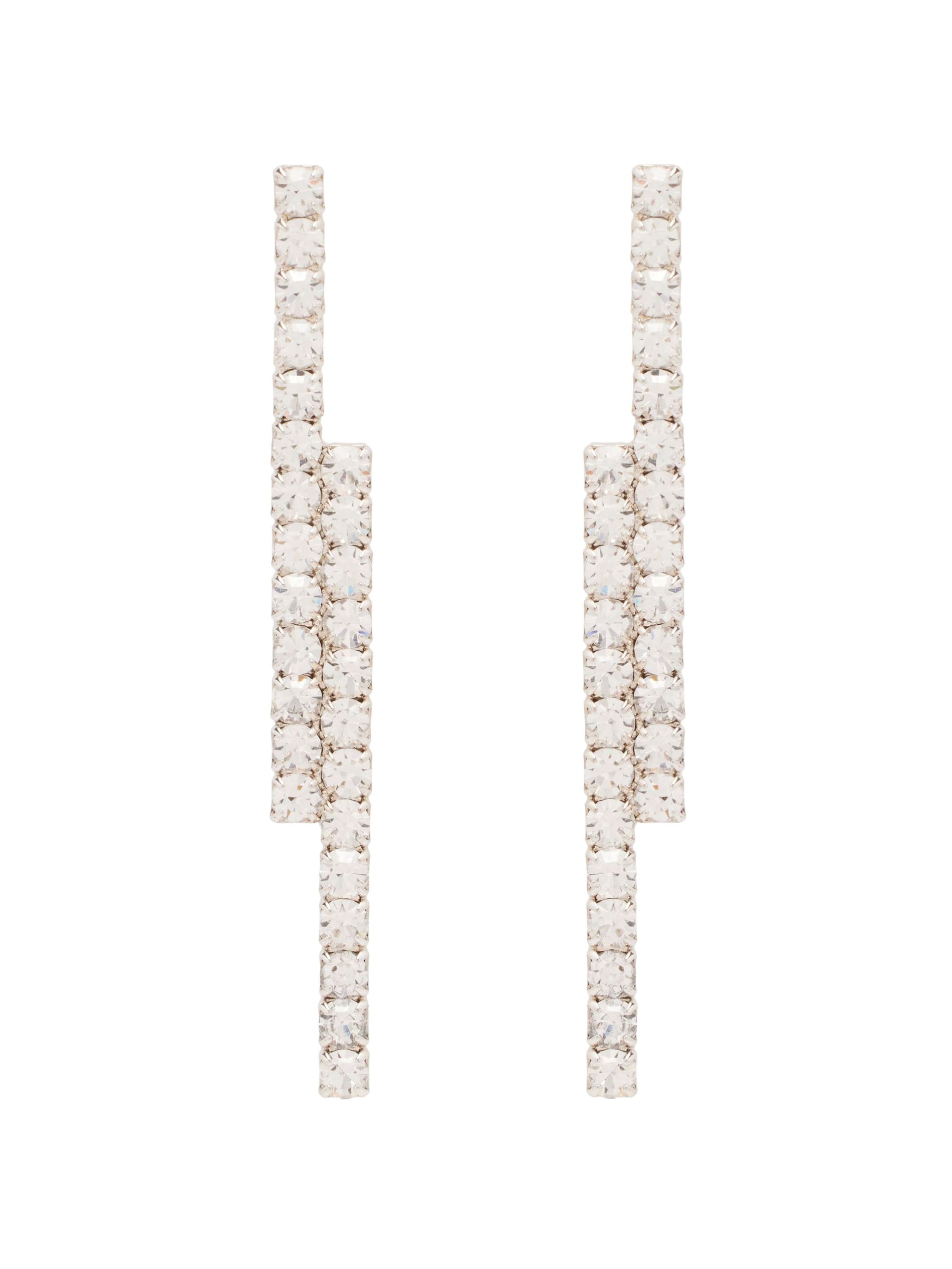 Crystal Jennifer Behr drop earrings against a white background