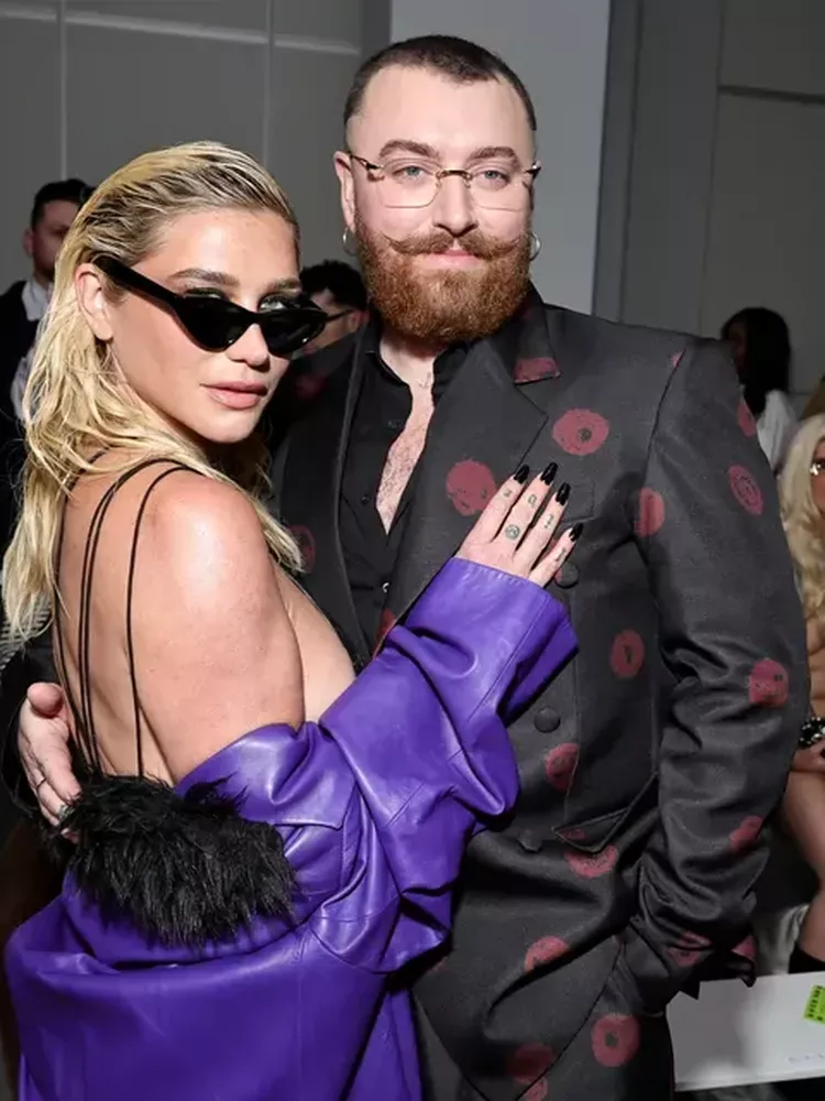 Kesha and Sam Smith at Christian Cowan