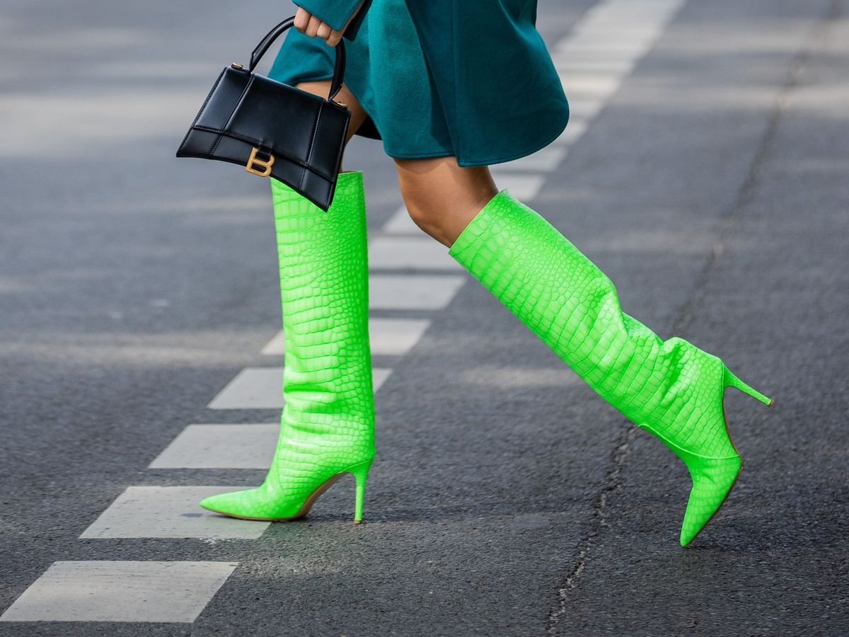 Neon green boots deals